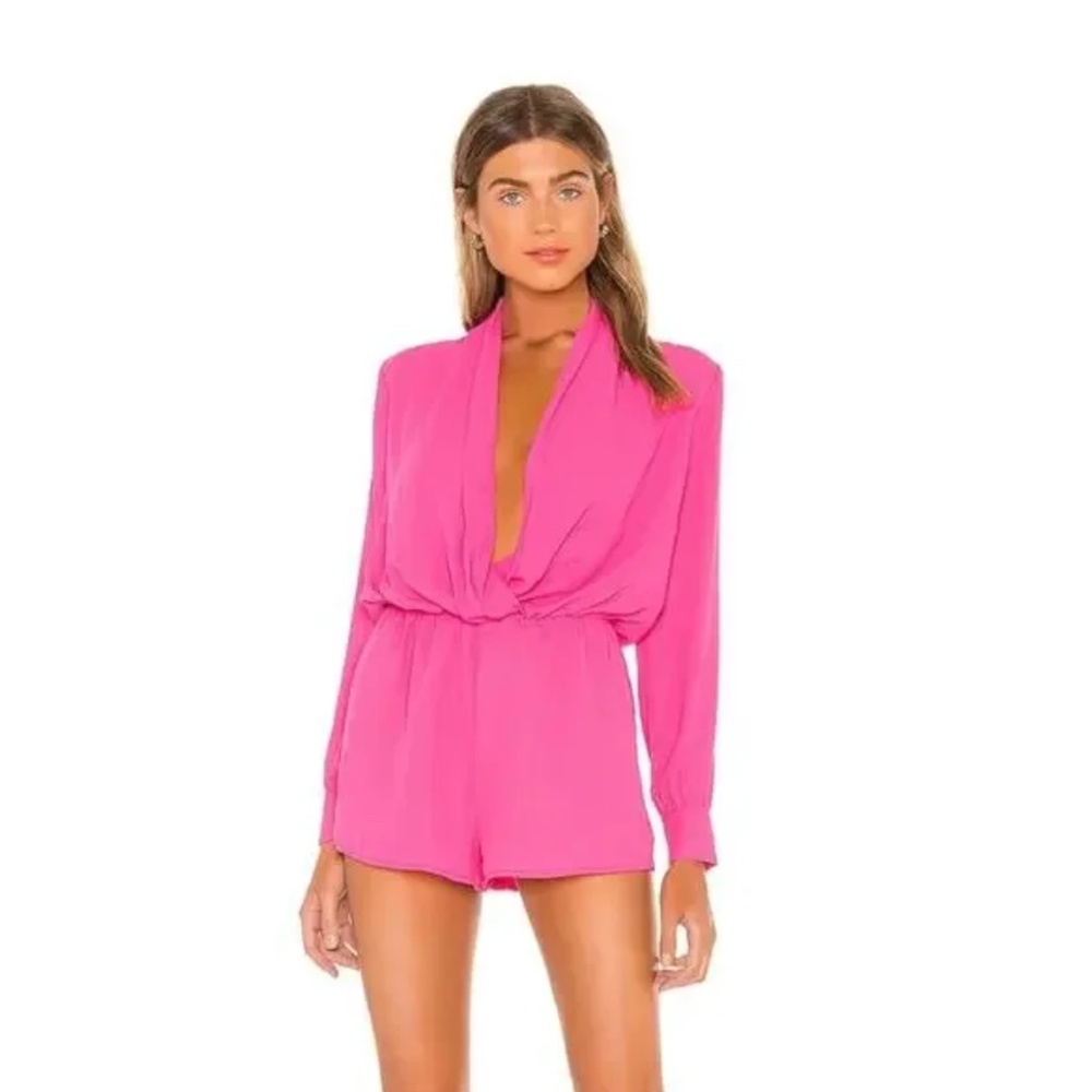 Long sleeve pink romper